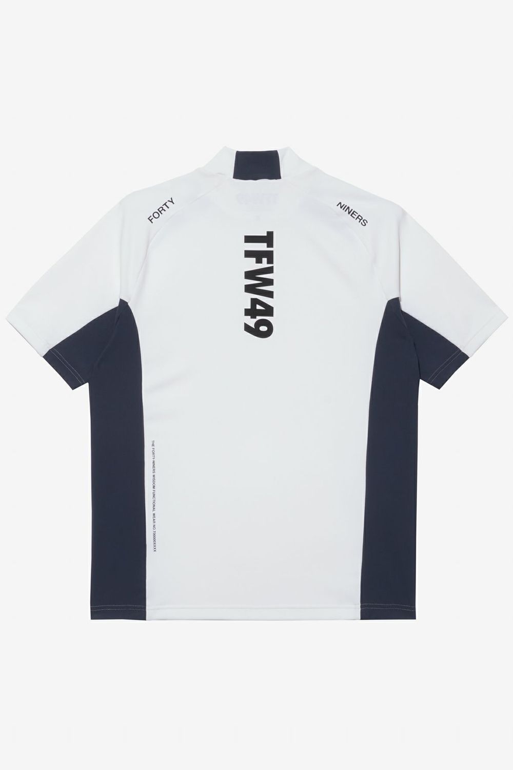 【25AW】 SIDE PANEL SHORT SLEEVE MOCKNECK / ダンボールニット バイカラー モックネックTシャツ (ホワイト)