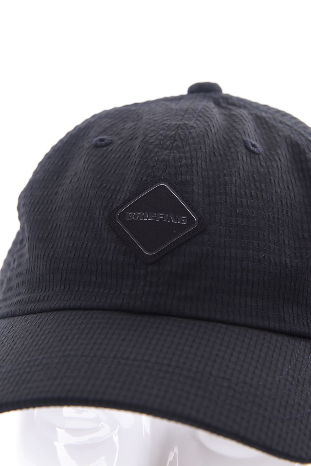 【26SS】 MEN’S SEERSUCKER CAP / シアサッカー ダイヤモンドロゴ キャップ (ブラック)