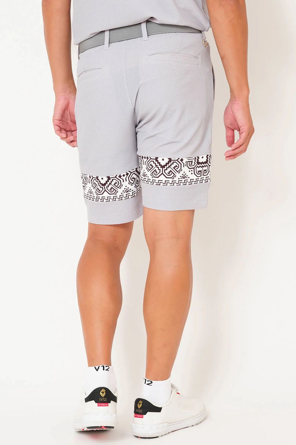 【26SS】 BAN COMFO SHORTS / ワッフル生地 バンダナ柄 ショートパンツ (グレー)
