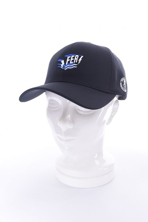 【26SS】【FER COLLECTION】 SWAG LOGO DRY TECH CAP / 3Dグラフィックロゴ刺繍 ベースボールキャップ (ブラック)