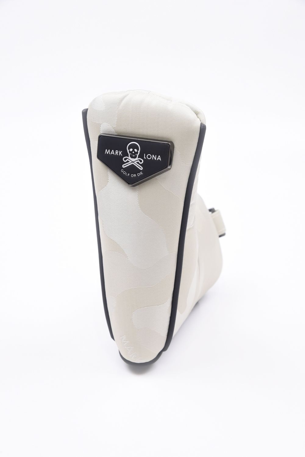 PREMIUM GAUGE PUTTER COVER / コーデュラナイロン レザーパイピング オリジナルカモジャカード ピンタイプ パターカバー (アイスグレー)