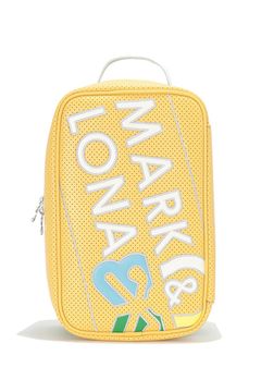 【26SS】 ML DUAL-TONE SHOE BAG / バイカラー ロゴパッチワーク シューズバッグ (イエロー)