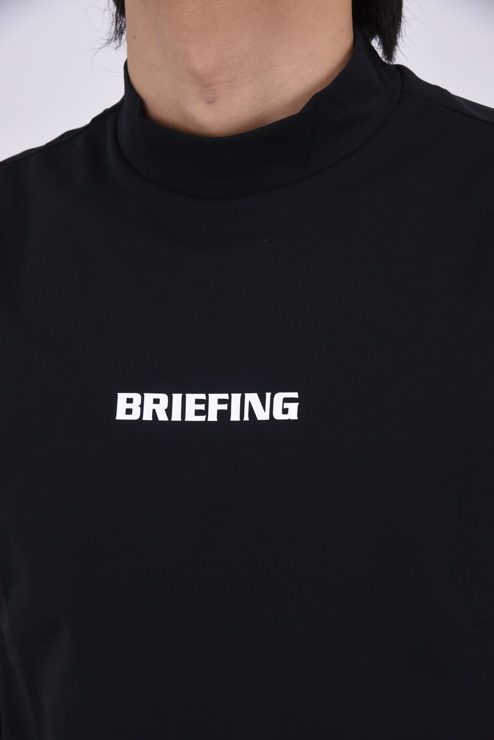 【26SS】 MEN'S TOUR HIGHNECK / ベーシック ブランドロゴ モックネックTシャツ (ブラック)