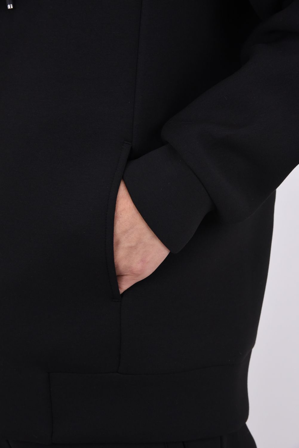 【26AW】 BONDING ZIP PARKA / ボンディング素材 BIGバックロゴ ジップアップパーカー (ブラック)