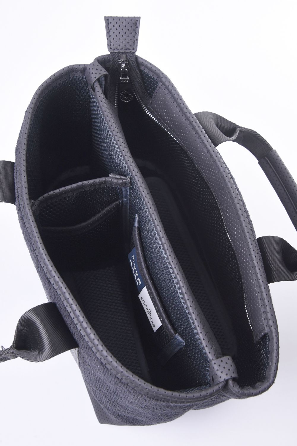【26SS】 PILE PARTITION TOTE BAG / パイル生地 パーテーショントートバッグ (ブラック)