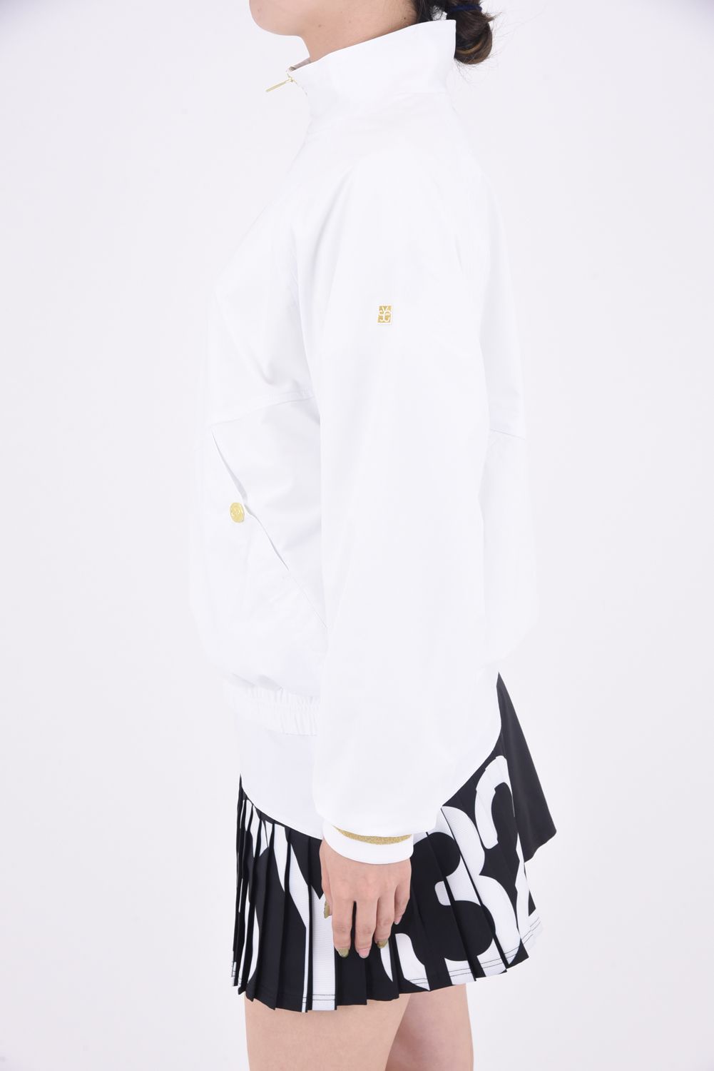 【レディース】CARVICO STRETCH ZIP UP JK / カルビコ生地 ストレッチ ジップアップ ジャケット (ホワイト)*