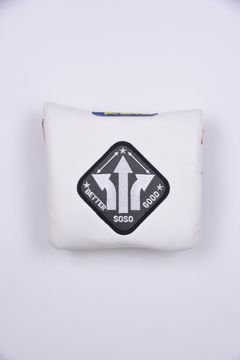 U-LEATHER MALLET PUTTER COVER / シンセティックレザー ワッペン マレット型 パターカバー (ニューポートホワイト)