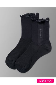 『LUXE COLLECTION』 ショート丈ソックス ブラック レディース