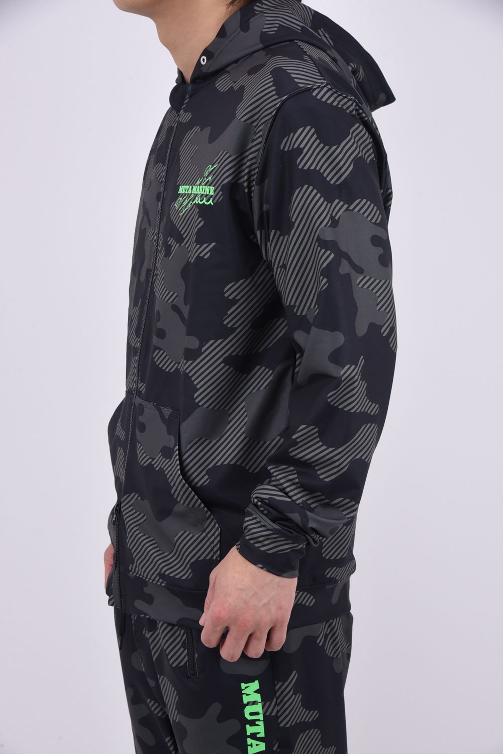 【26SS】 RUSH PARKA (DIAGONAL CAMO) / ダイアゴナルカモフラージュ ラッシュガードパーカー (ブラック)
