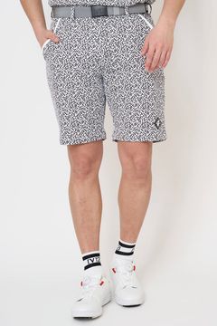 【26SS】 KH SHORTS / ブランドロゴ総柄 ショートパンツ (ホワイト)
