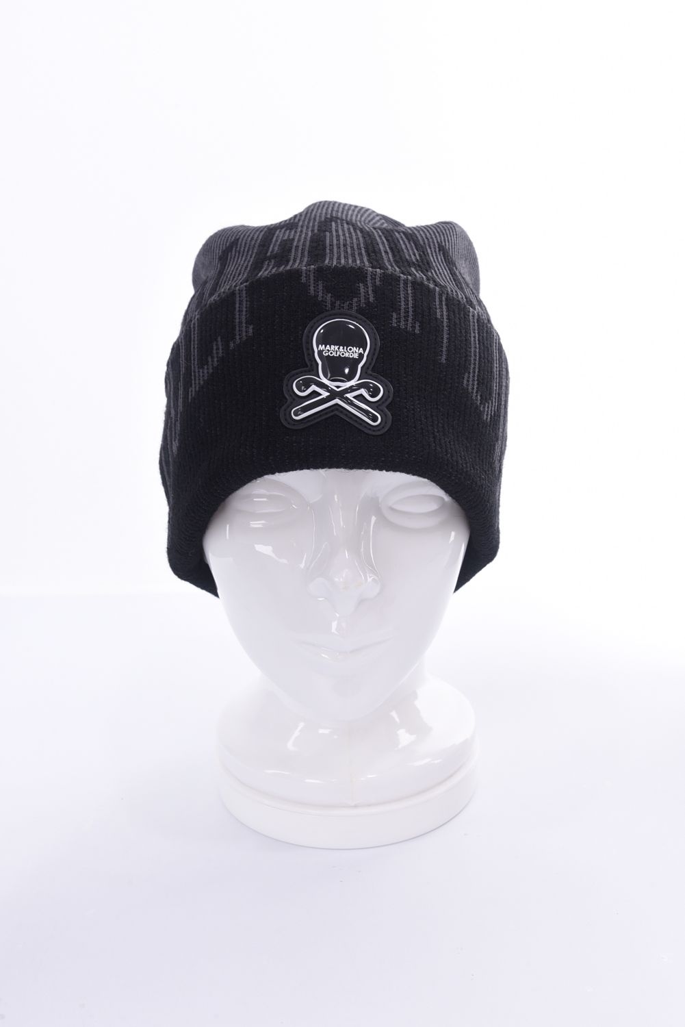 G.O.D MOHAIR BLEND BEANIE / ビッグロゴ ブランクスカル ニットビーニー (ブラック)