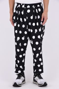 【26AW】 ORIGINAL PRINT DOT PANT / ドット柄プリント テーパードパンツ (ブラック)