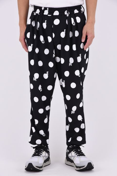 【26AW】 ORIGINAL PRINT DOT PANT / ドット柄プリント テーパードパンツ (ブラック)