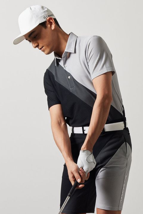 STRIPES SWITCH S/S POLO SHIRTS / ストライプグラデーション ポロシャツ (グレー/チャコール/ブラック)