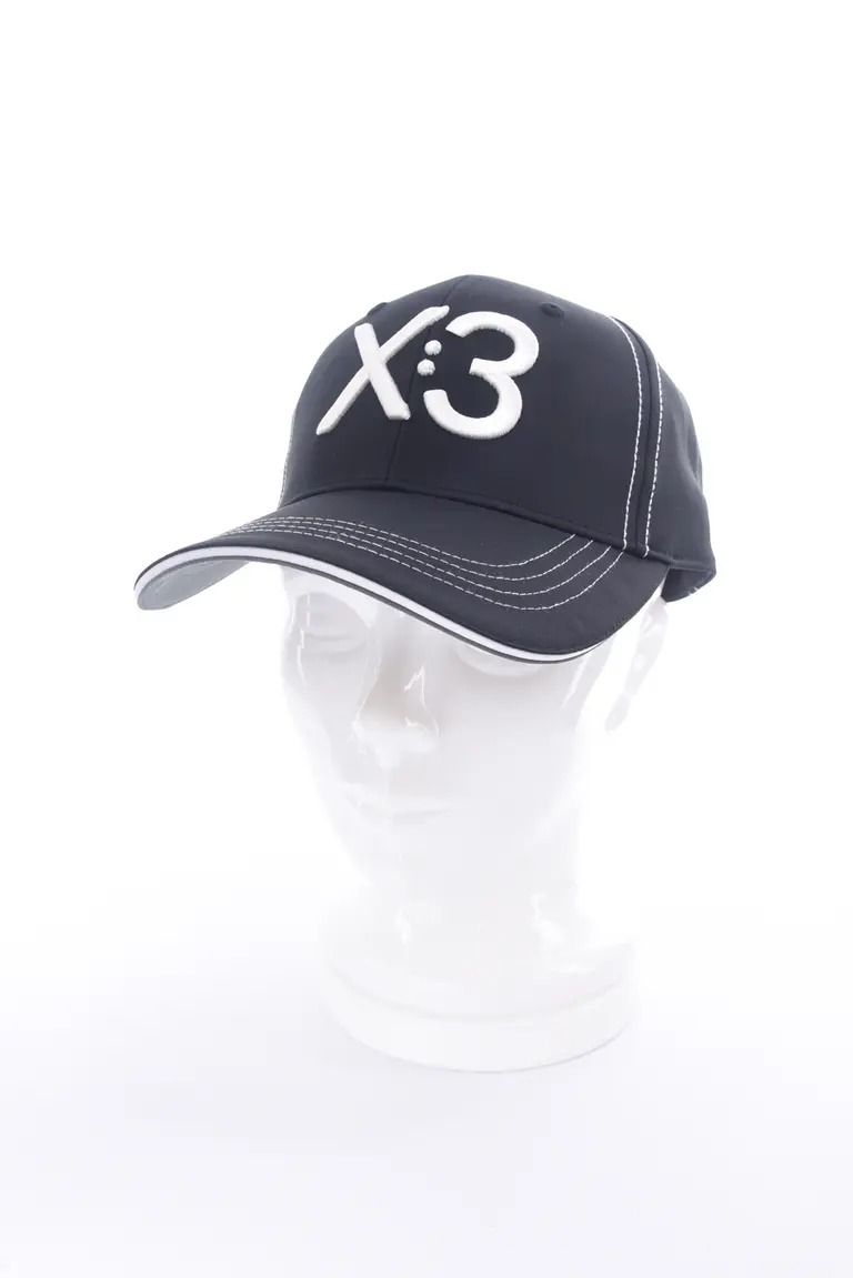【26AW】 KIX3 BASIC LOGO CAP / ブランドロゴ刺繡 キャップ (ブラック/ホワイト)