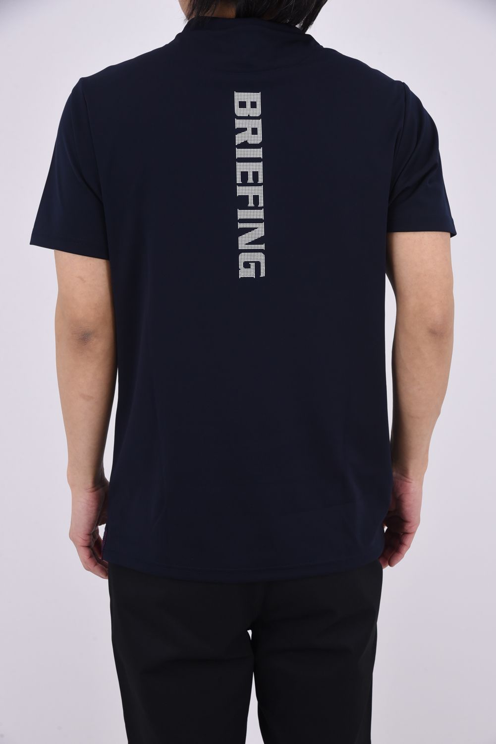 【26SS】 MEN'S TOUR HIGHNECK / ベーシック ブランドロゴ モックネックTシャツ (ネイビー)