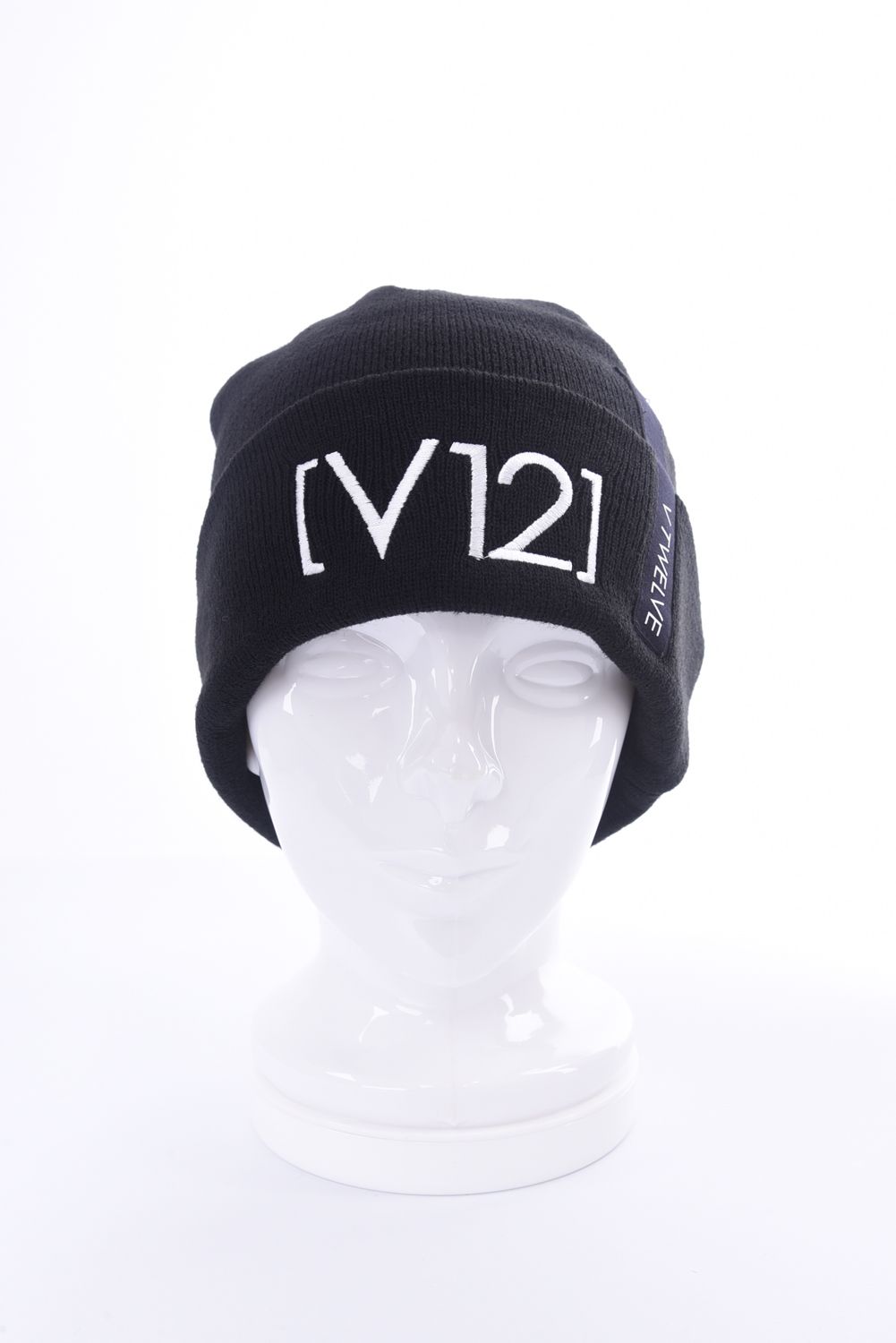 V12 - W FACE KNIT CAP / ブランドロゴ ベーシック ニットキャップ