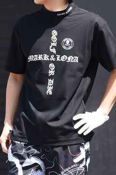 【26SS】 CROCE WAFFLE MOCK NECK TEE / ナイロンワッフル ブラックレターロゴ モックネックTシャツ (ブラック)