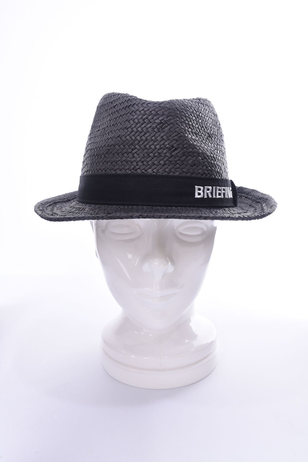BRIEFING STRAW CAP / ロゴ ストローキャップ BRIEFING - MENS STRAW CAP / ロゴ ストローキャップ ネイビー