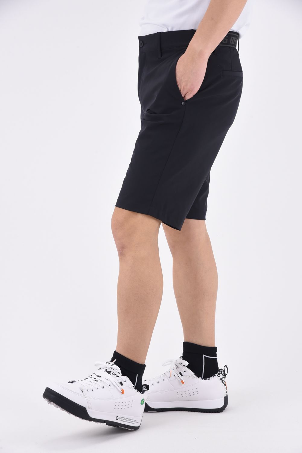 新品　BRIEFING LOGO ELASTIC SHORT PANTS M ブリーフィング ゴルフウェア ショートパンツ 秋 冬 MS LOGO