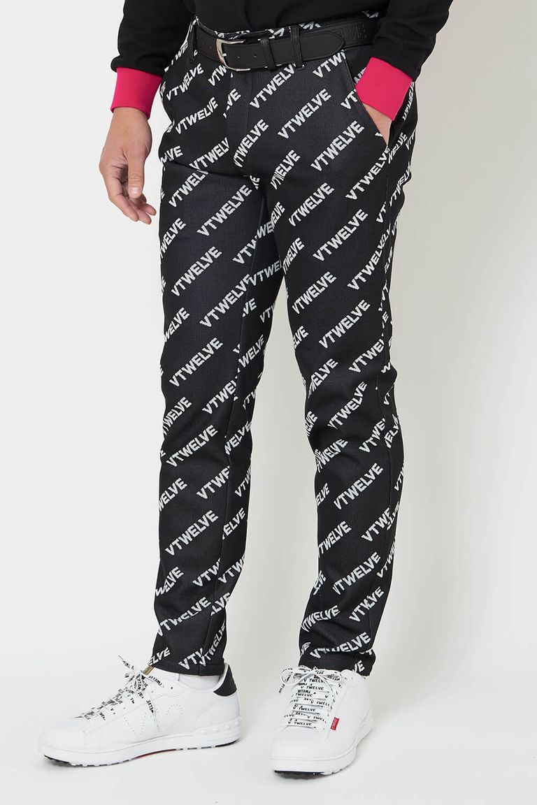 V12 - 【秋冬仕様】VET PANTS / グラフィック ロゴ ジャガードパンツ  