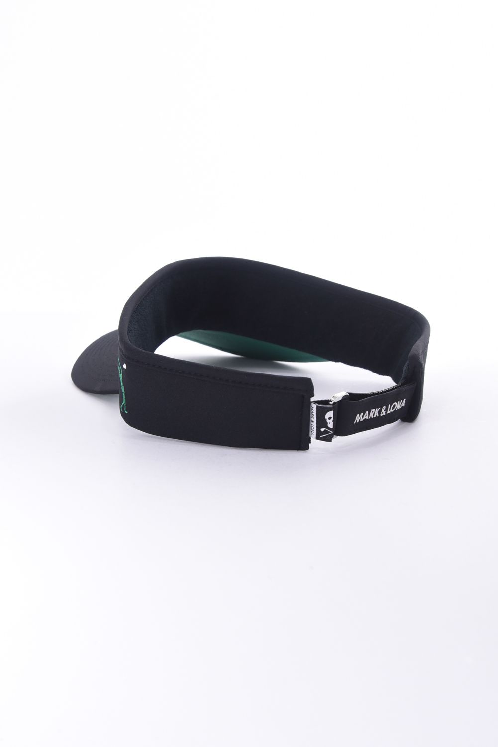 【26SS】 IRON SKULL CRYSTAL ACCENT VISOR / アイアンスカル ブランドロゴ刺繍 サンバイザー (ブラック)