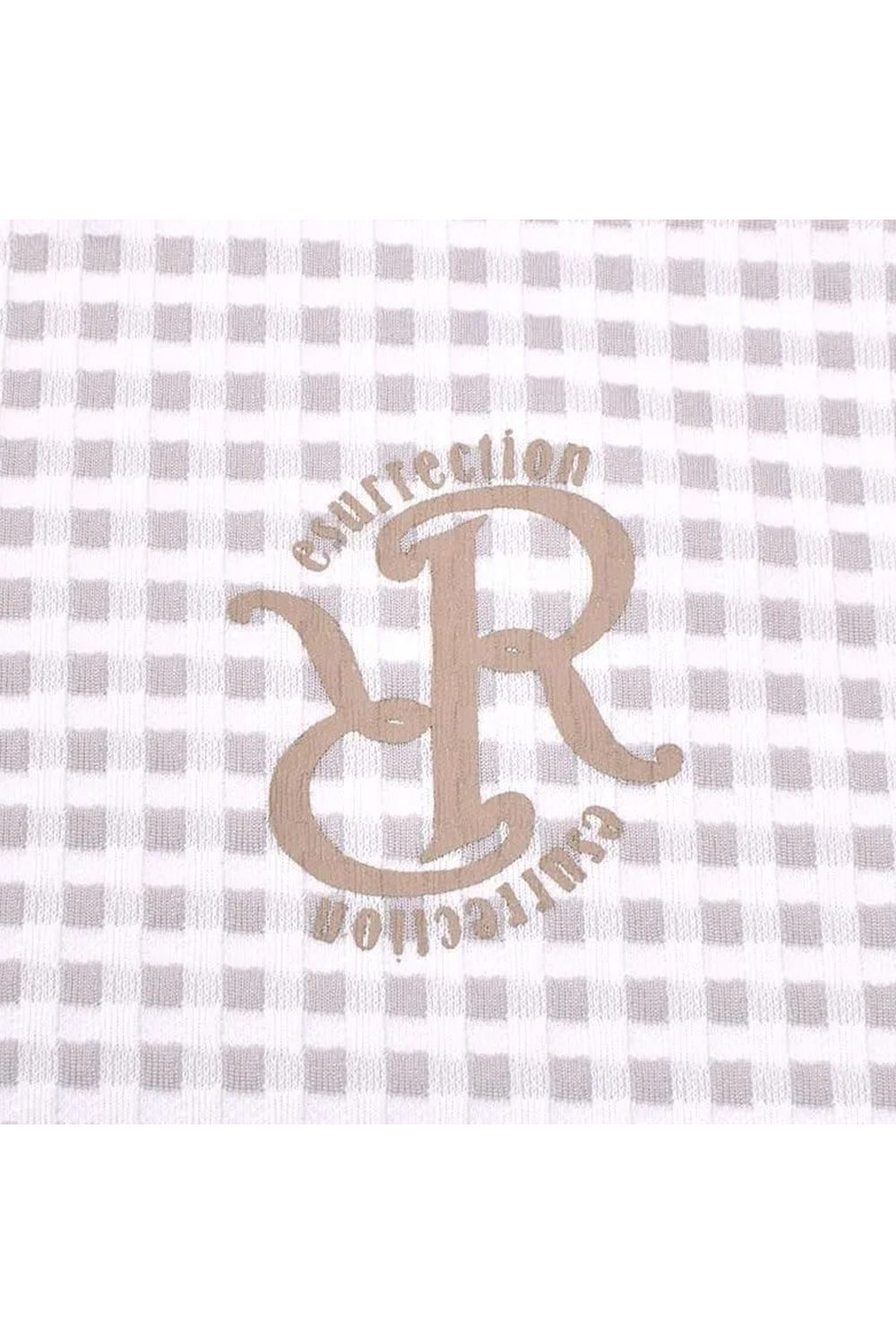 【26SS】【レディース】 GINGHAM CHECK SLEEVELESS POLO / ギンガムチェック ノースリーブ ポロシャツ (グレーベージュ)*