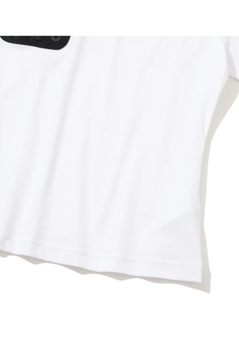 【26SS】【CODE COLLECTION】【レディース】 DCMT / メッシュポケット ハーフジップ モックネックTシャツ (ホワイト)