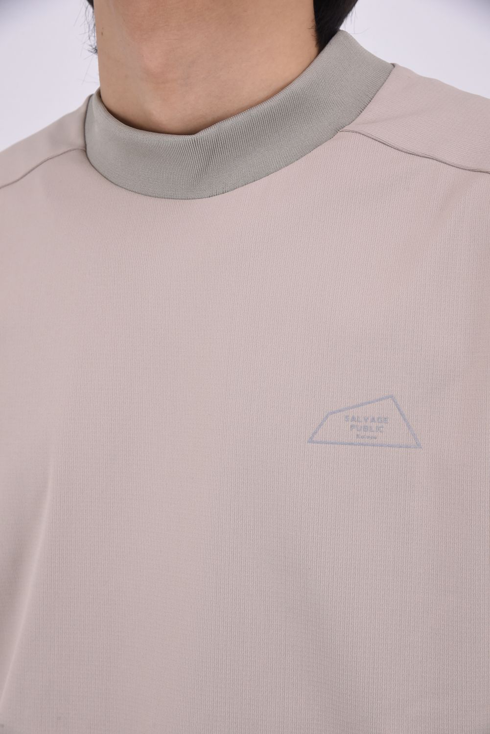 【26SS】 Alohea Mockneck SS（LOCAL GOLFERS UNION） / ショートスリーブ モックネックTシャツ (ベージュ)