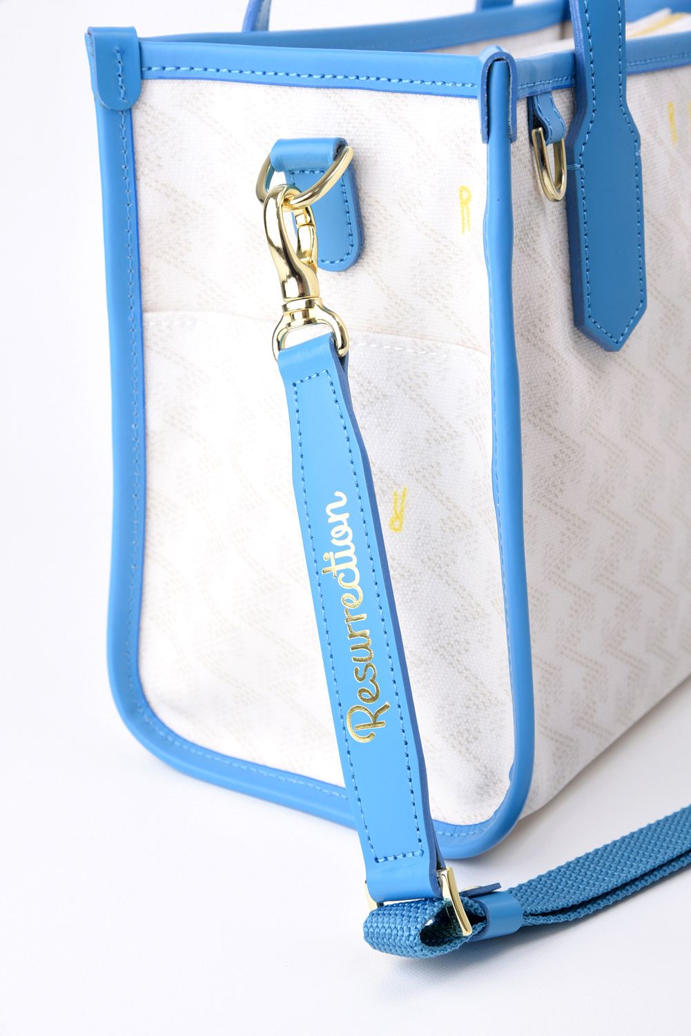 【GOSSIP GOLF別注商品】 LANIUS SQUARE MINI (ラニウス スクエア ミニ) / ブランドオリジナルテキスタイル カートバッグ （ウルトラマリン / Hイエローライニング） (4月末入荷予定）