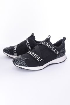 LUXE VIBRAM GOLF SHOES / ロゴテープ 総柄 ビブラムソール ゴルフシューズ ブラック