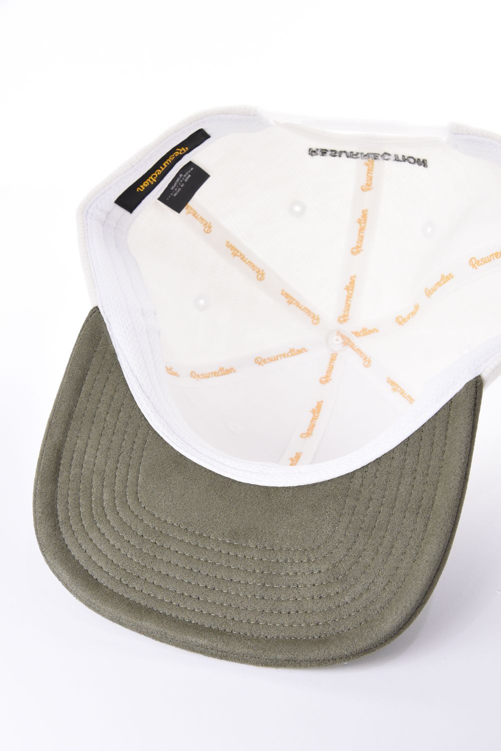 【26AW】 KNIT LIKE 2TONE CAP / ニットライク2トーンキャップ (フラット） (ホワイト/カーキ)