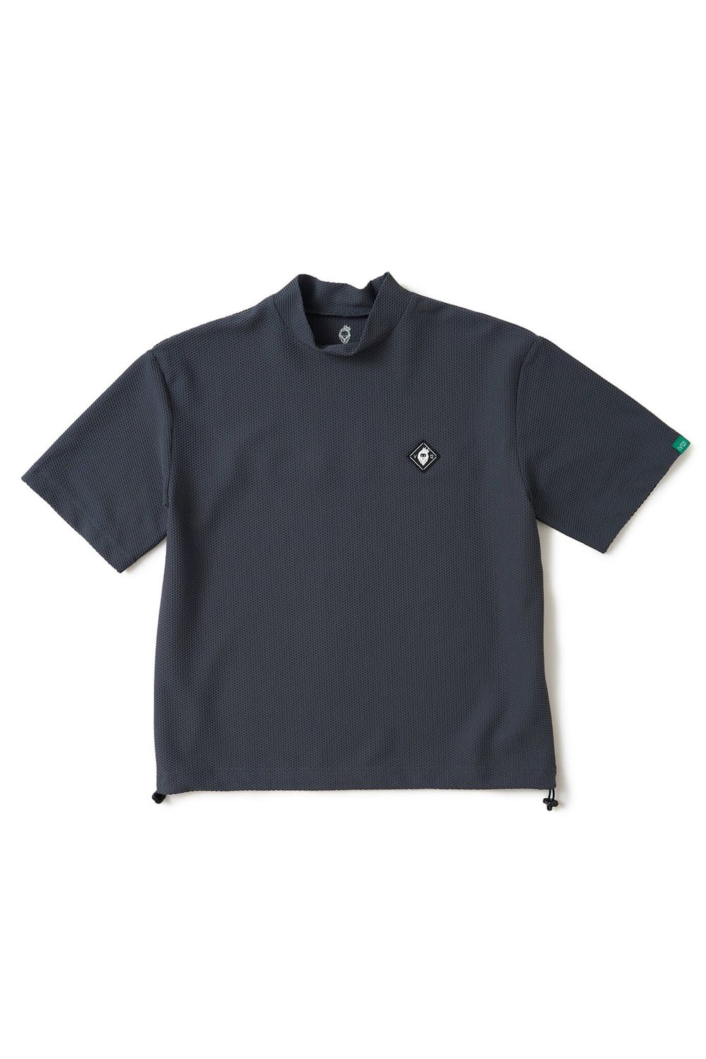 【26SS】【レディース】 AIRY AWA MOCK / ワッフル生地 バックライン モックネックTシャツ (グレー)