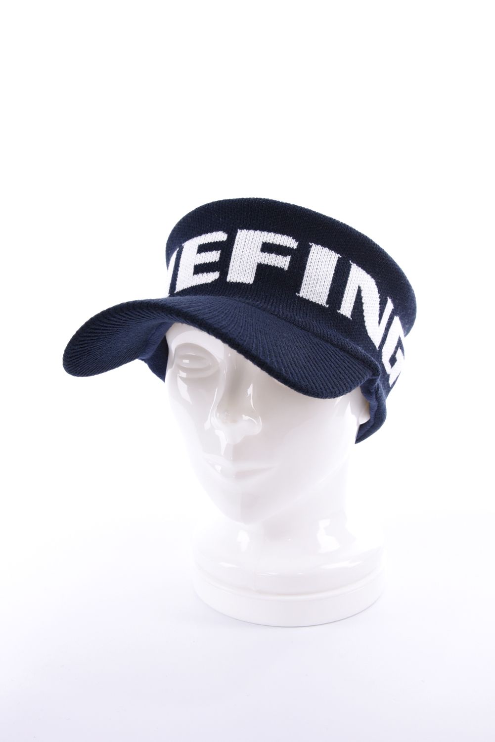 【26AW】 MEN’S KNIT VISOR / ブランドロゴ ニットサンバイザー (ネイビー)