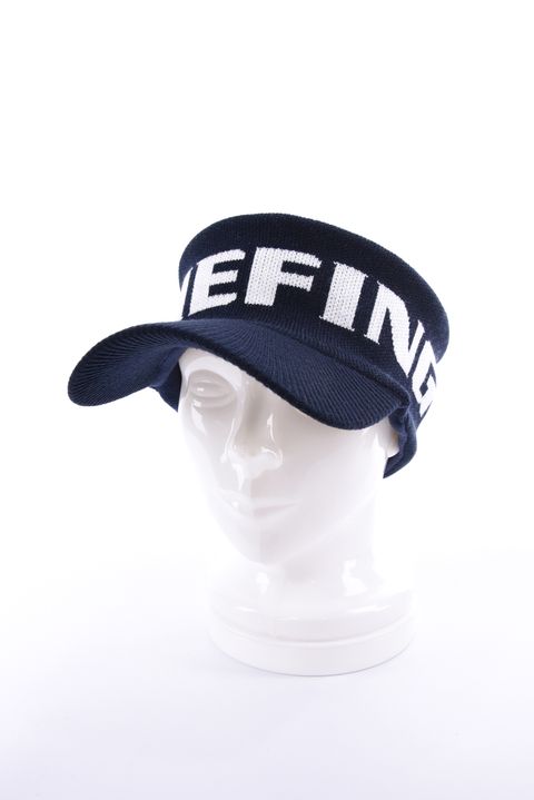 【26AW】 MEN’S KNIT VISOR / ブランドロゴ ニットサンバイザー (ネイビー)