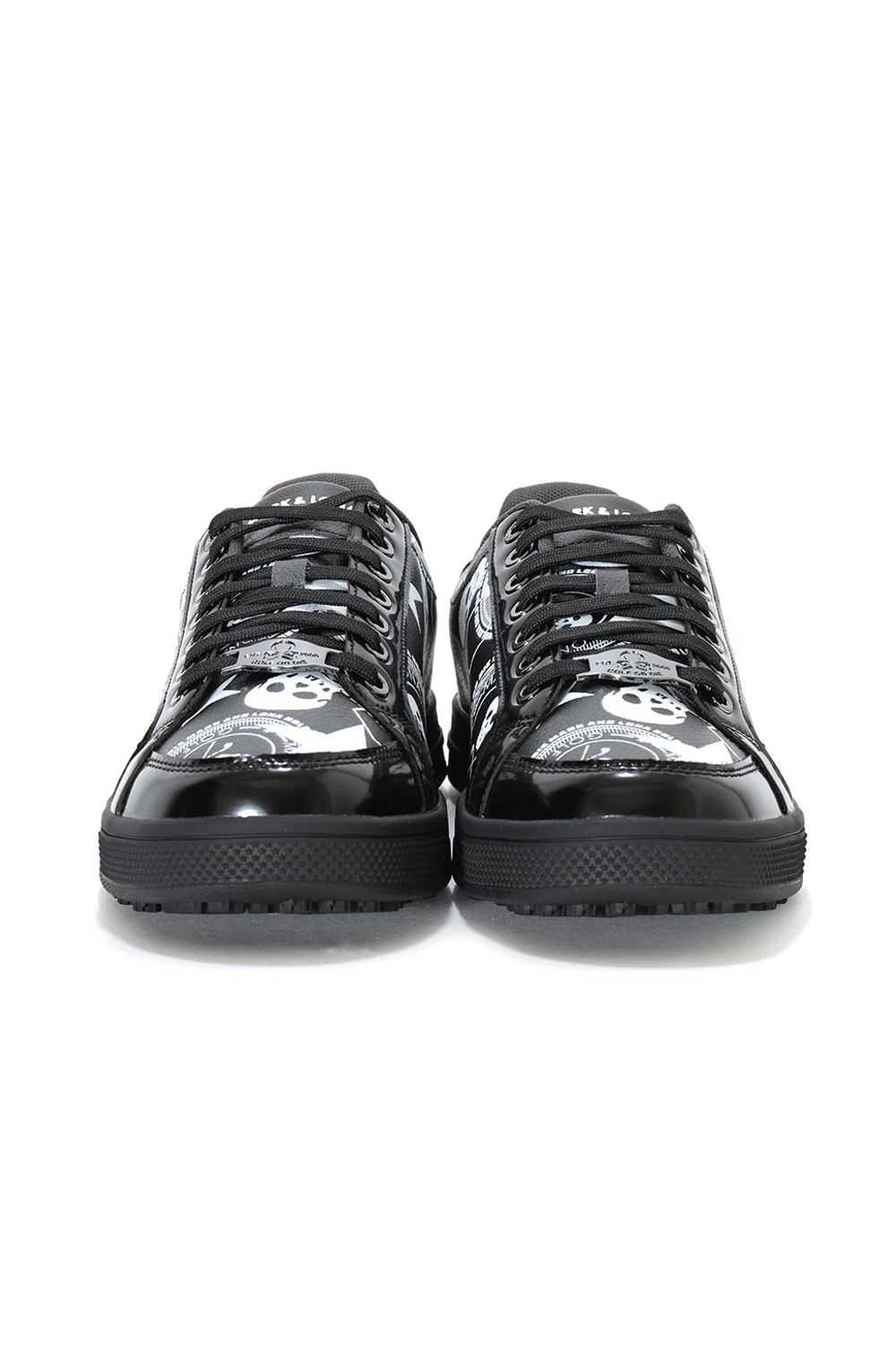 【26AW】 ATRAS SPIKELESS GOLF SNEAKERS / ロゴグラフィック ローカット スパイクレススニーカー (ブラック)