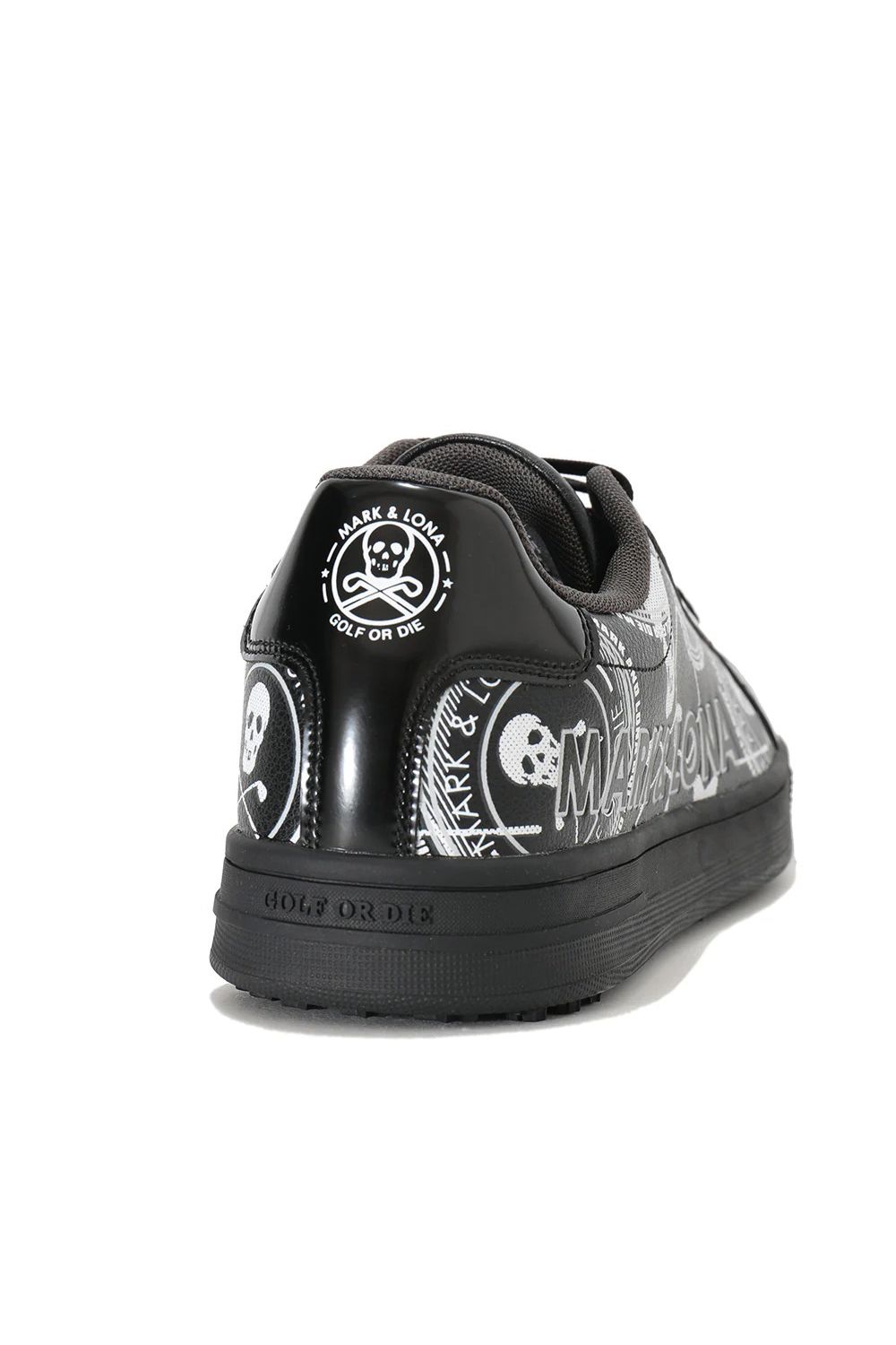 【26AW】 ATRAS SPIKELESS GOLF SNEAKERS / ロゴグラフィック ローカット スパイクレススニーカー (ブラック)