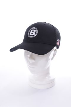 MENS MESH CAP FLEX FIT / サークルロゴ メッシュキャップ ブラック