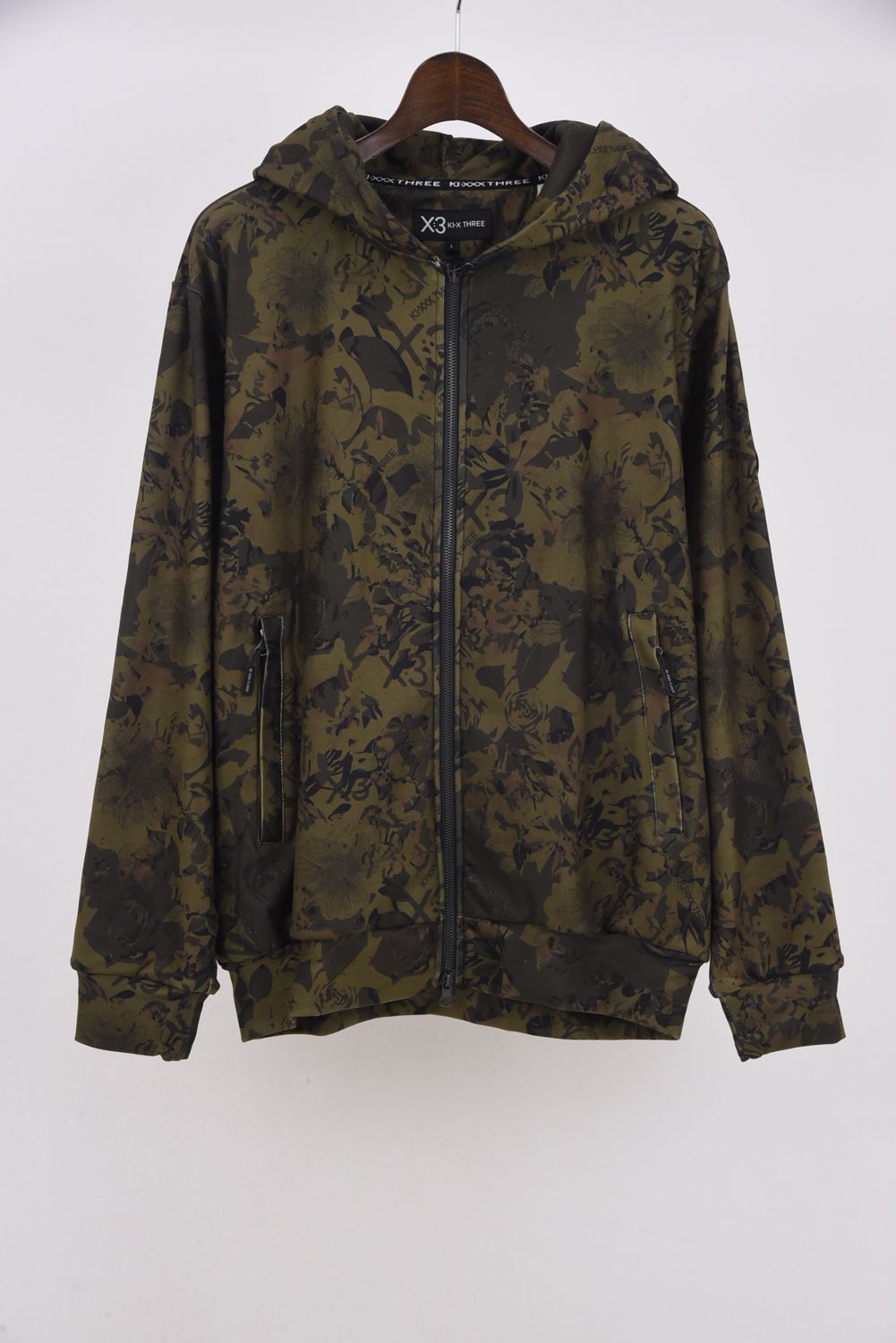 【25AW】 FLOWER CAMO FULL ZIP HOODIE / フラワーカモ フルジップパーカー (カーキ)
