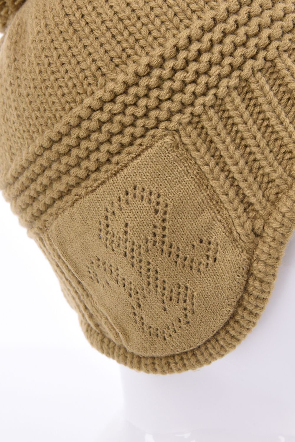 【26AW】 EAR WARMER KNIT CAP / イヤーウォーマー ニットキャップ  (キャメル)