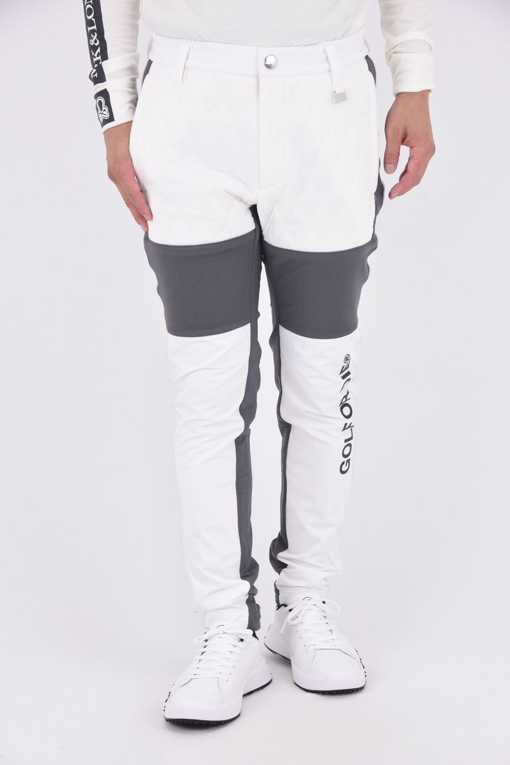 SYNAPCE QUILTED HYBRID TAPERED PANTS / キルティング ハイブリッド パンツ (ホワイト)