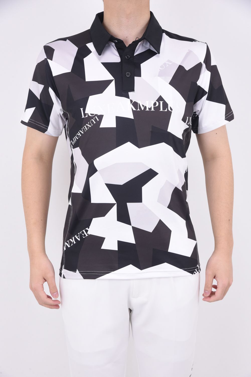 BASIC LOGO POLO SHIRTS / フロントロゴ 半袖ポロシャツ ホワイトカモ