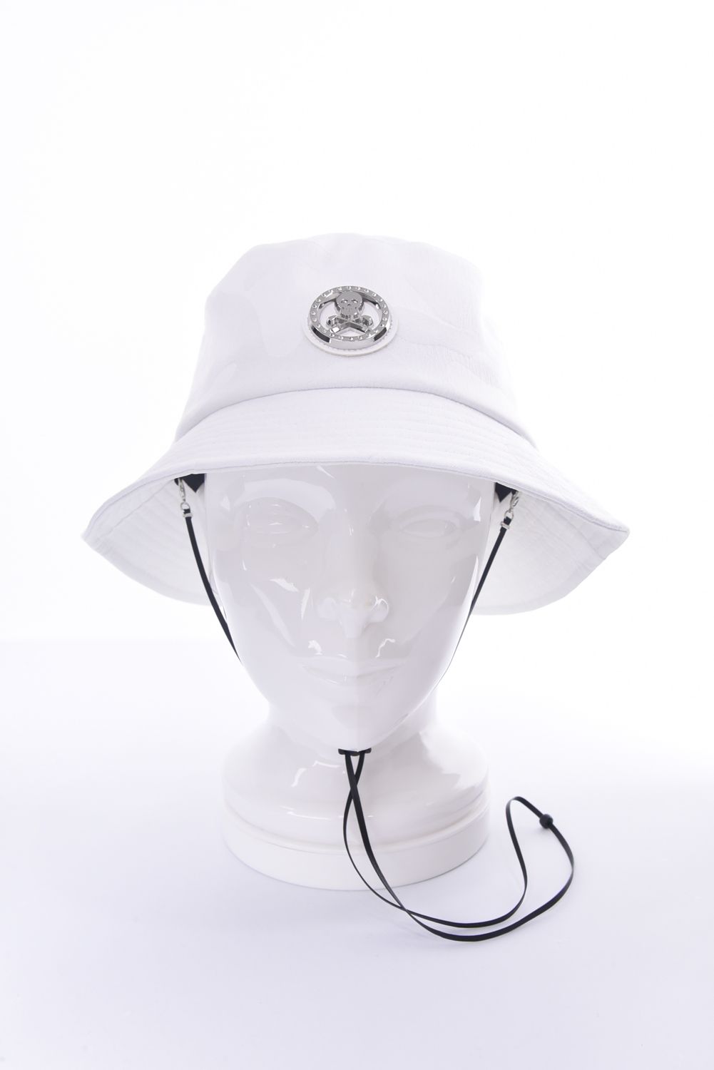 【26SS】 GAUGE CAMO BUCKET HAT / カモフラージュパターン メタルプレート バケットハット (ホワイト)