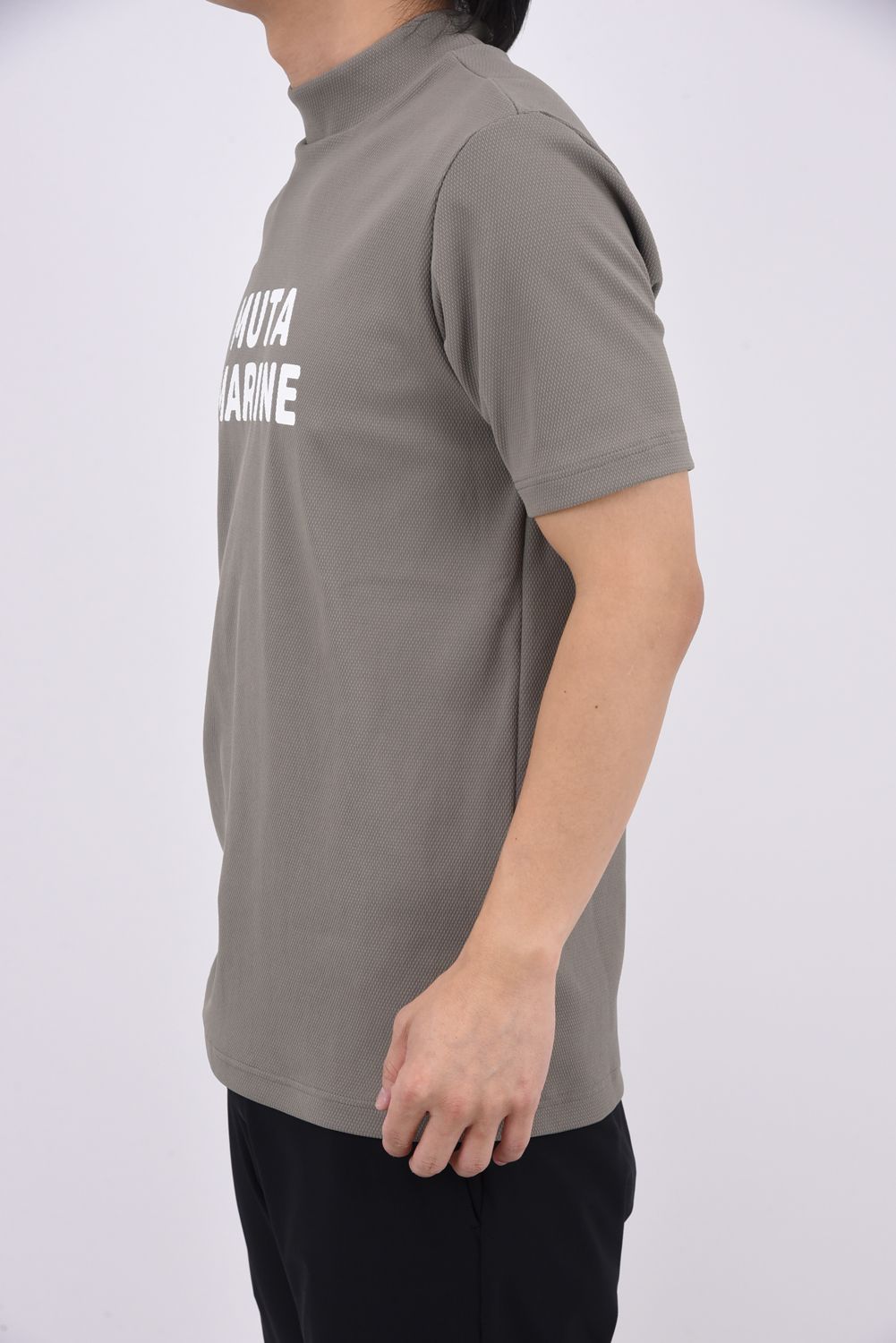 POPCORN KNIT MOCK SHIRTS / ポップコーンニット モックネックシャツ (カーキ)