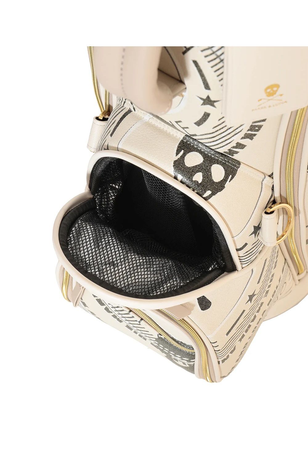【26AW】 ATLAS SIGNATURE CADDY BAG / アイアンスカル シンセティックレザー カートタイプ キャディバッグ (アイボリー)