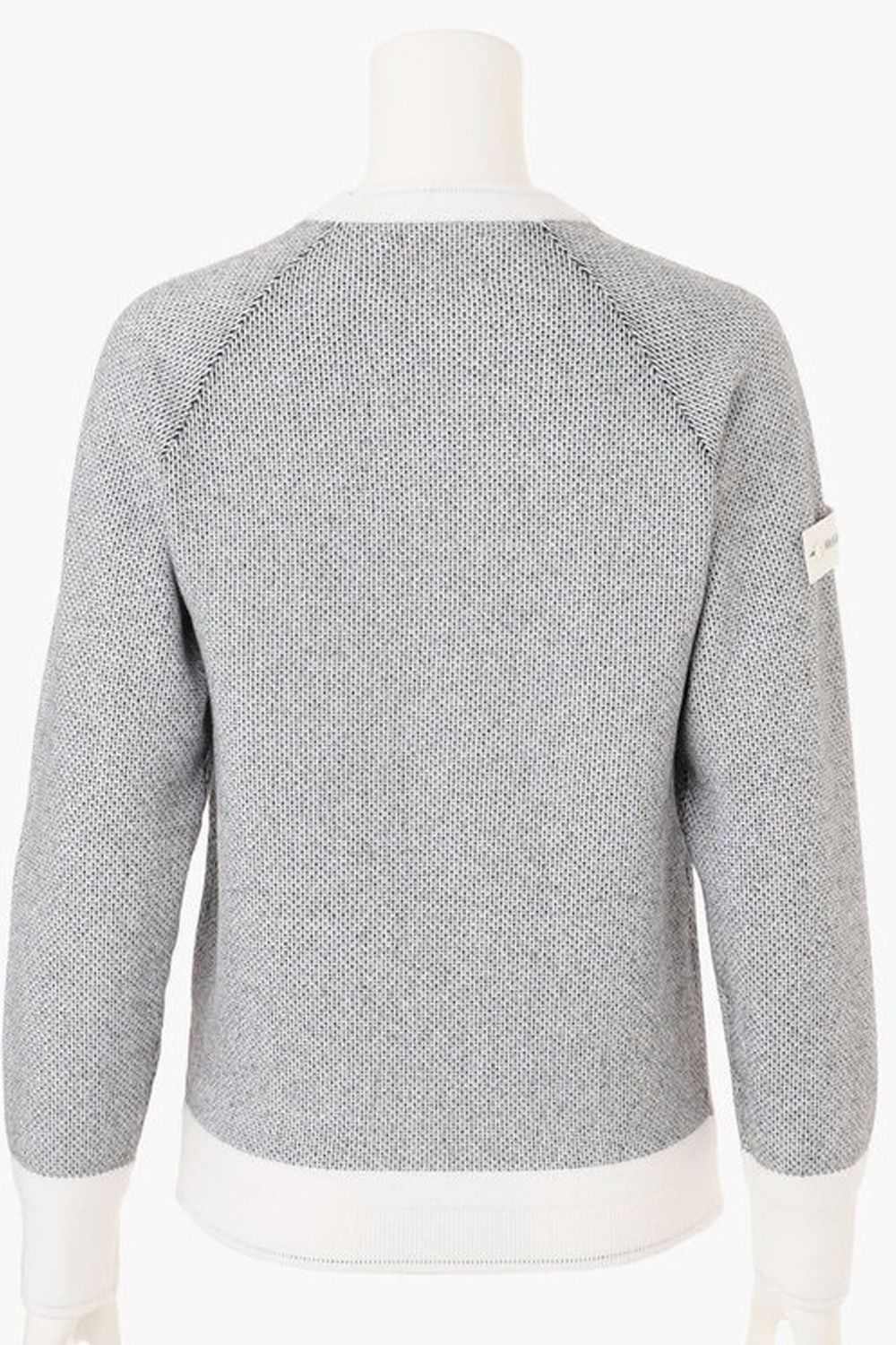 【25AW】【レディース】 WS BIRDS EYE LOGO CREWNECK KNIT / フロントロゴ バーズアイパターン クルーネックニット (ホワイト)
