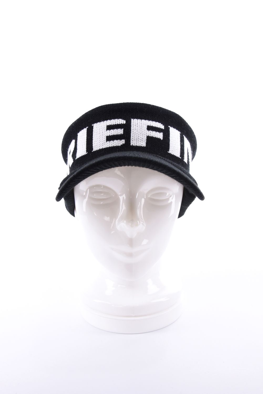 【26AW】 MEN’S KNIT VISOR / ブランドロゴ ニットサンバイザー (ブラック)