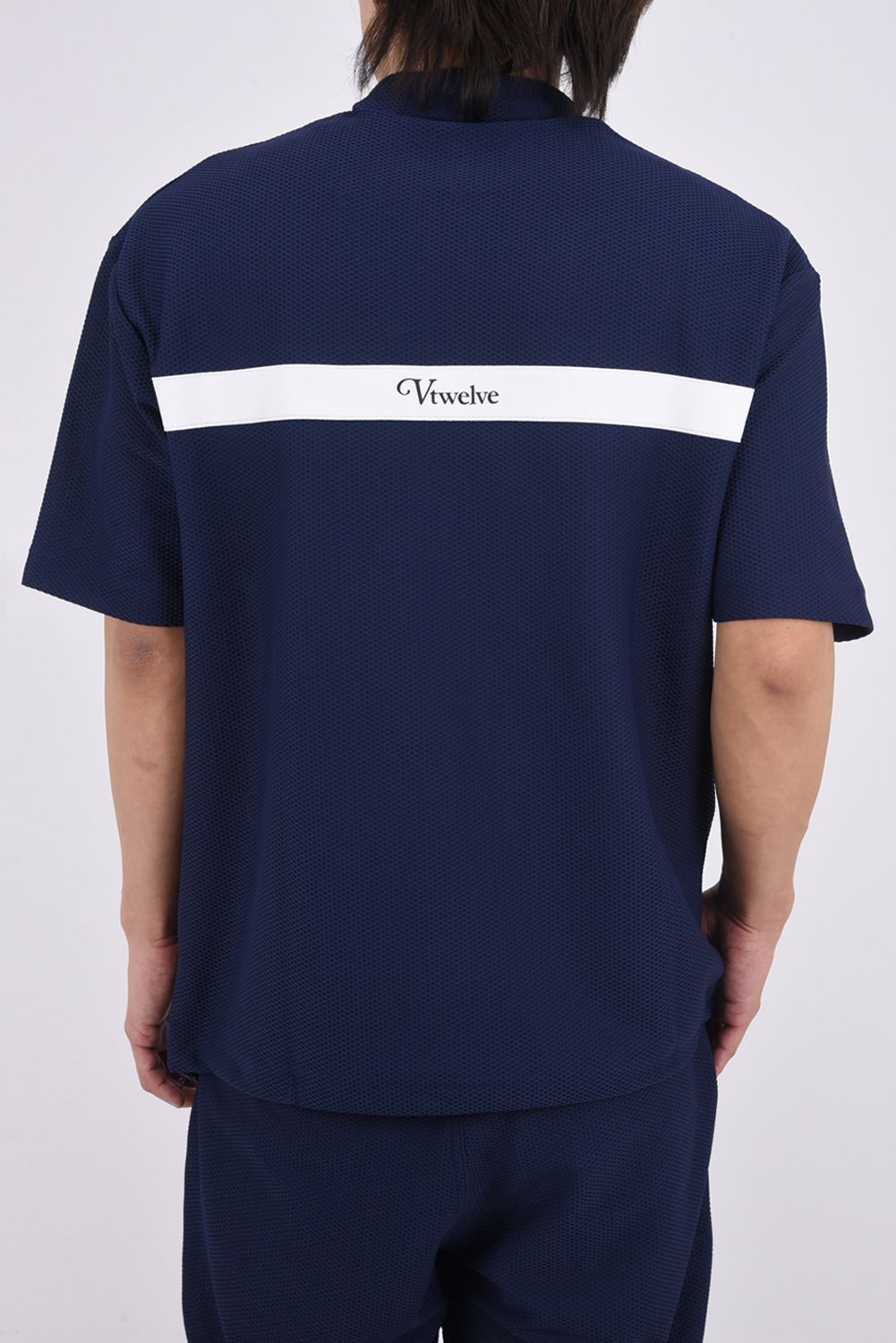 【ポイント10倍】【26SS】 AIRY AWA MOCK / ワッフル生地 バックライン モックネックTシャツ (ネイビー)