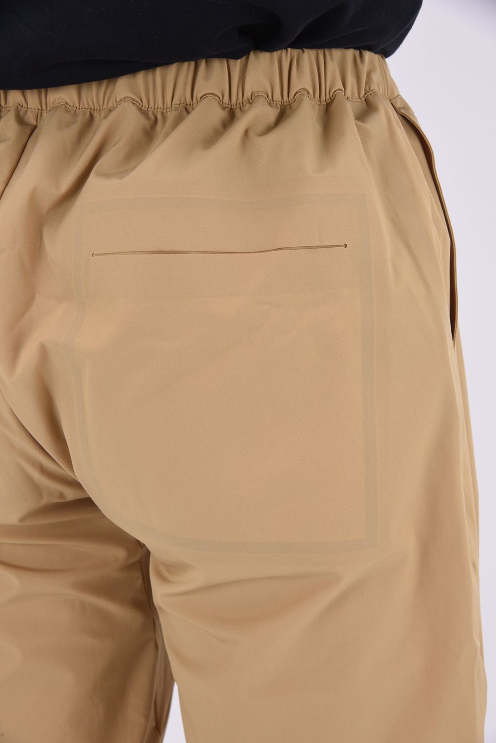 ALTO STIRAMENTO LONG PANTS / ブランドロゴ ストレッチ ベルト付き ロングパンツ (ベージュ)
