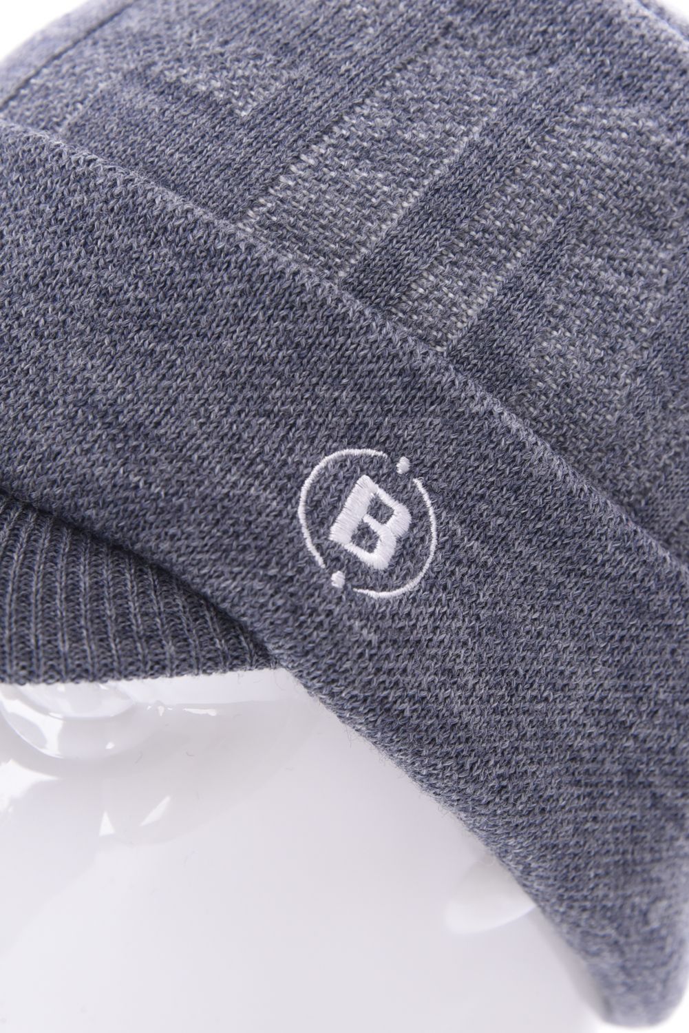 MS WR WOOL KNIT WORK CAP / ブランドロゴジャカード ニットワークキャップ (グレー)